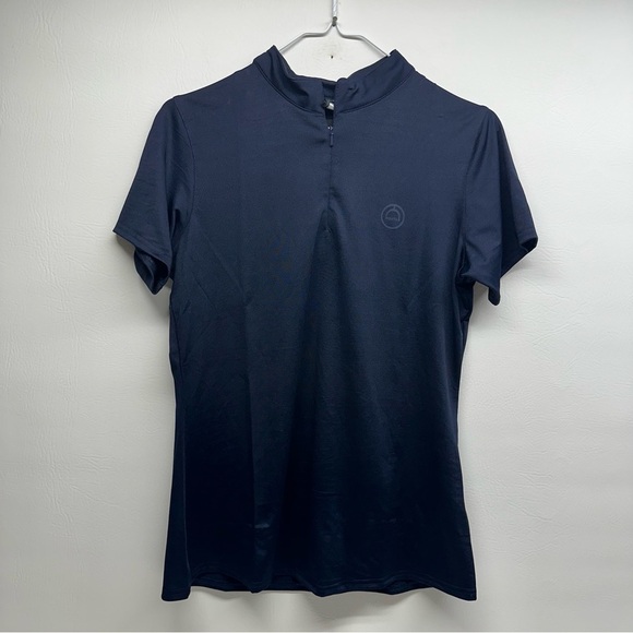 Montar Tops - New Montar Kali embossed logo navy Riding Shirt size L